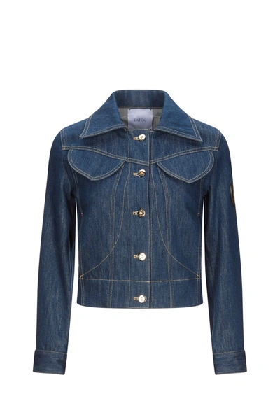 Shop Patou Denim Jacket In Blue