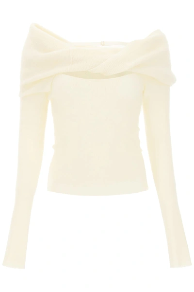 Shop Jacquemus La Maille Ascua Sweater In Beige (white)