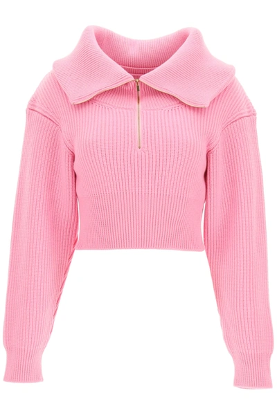 Shop Jacquemus La Maille Risoul Sweater In Light Pink (pink)