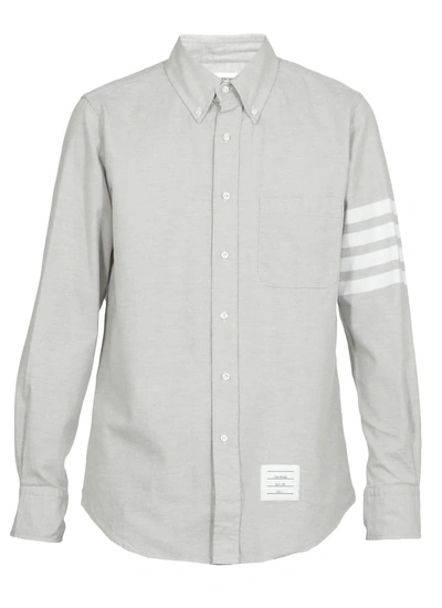 Shop Thom Browne Cotton Shirt In Med Grey