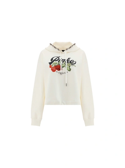 Shop Pinko Actors Hoodie In Bianco+bianc