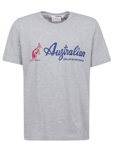 Shop Australian Sportswear Printed T-shirt In A Grigio Melange