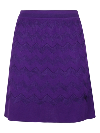 Shop Missoni Miniskirt In Heliotrope