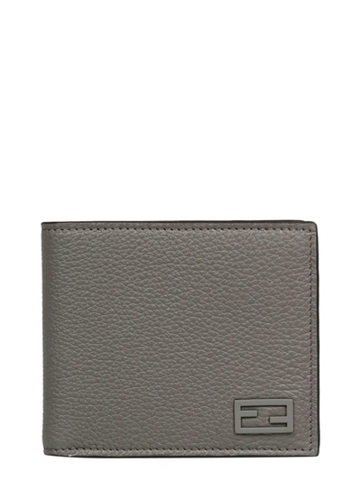 Shop Fendi Ff Baguette Bi-fold Wallet In Grey