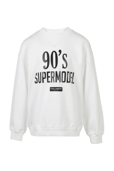 Shop Dolce & Gabbana Sweatshirt In Bianco