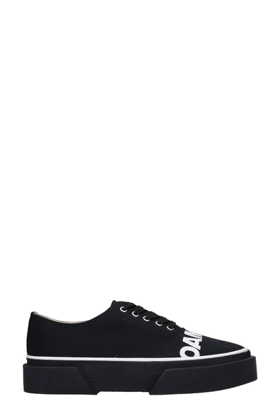 Shop Oamc Sneakers In Black Leather
