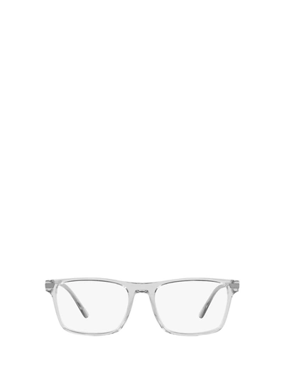 Shop Prada Pr 01wv Transparent Grey Glasses