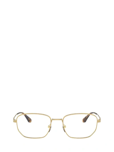Shop Prada Pr 52wv Pale Gold Glasses