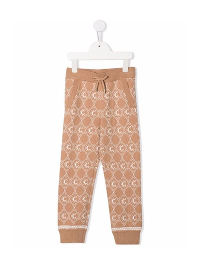 Shop Chloé C-jacquard Knitted Trousers In Neutrals