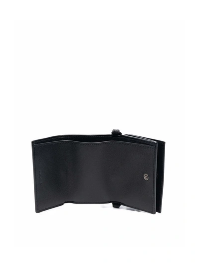 Shop Balenciaga Neon Mini Wallet In Black