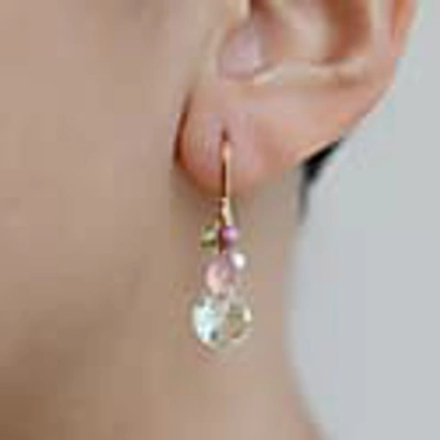 Mounir London Green Amethyst Cluster Drop Earrings In Drop