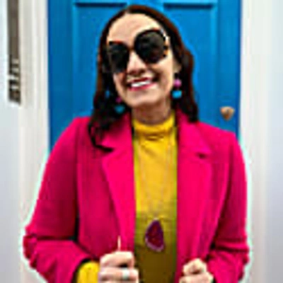 Yaa Yaa London Violet Turquoise Gemstone Gold Statement Earrings In Statement