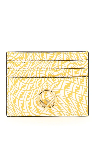 Shop Fendi F Is  Card Case In Yellow