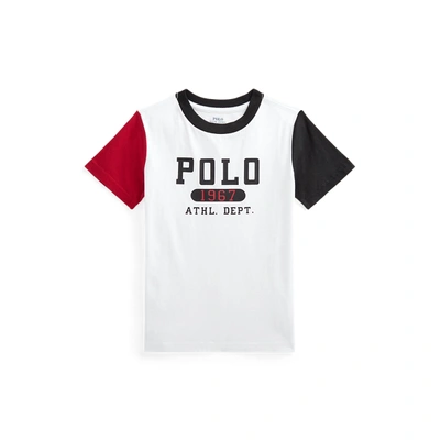Shop Polo Ralph Lauren Cotton Jersey Graphic Tee In White