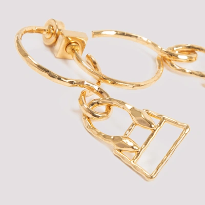 Shop Jacquemus Les Creoles Chiquito Earrings In Gold
