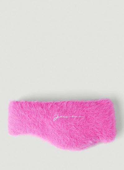 Shop Jacquemus Neve Knit Headband In Pink