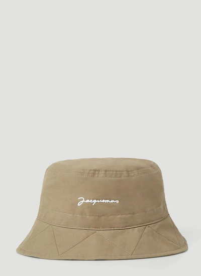 Shop Jacquemus Picchu Bucket Hat In Green