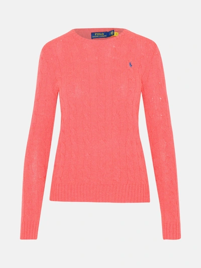 Shop Polo Ralph Lauren Red Cashmere/wool Blend Crew-neck Juliana Sweater
