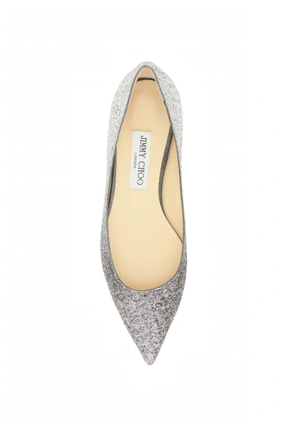 Shop Jimmy Choo Love Flat In Silver