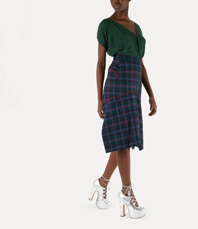 Phoenix Tartan-print Mid-length Skirt
