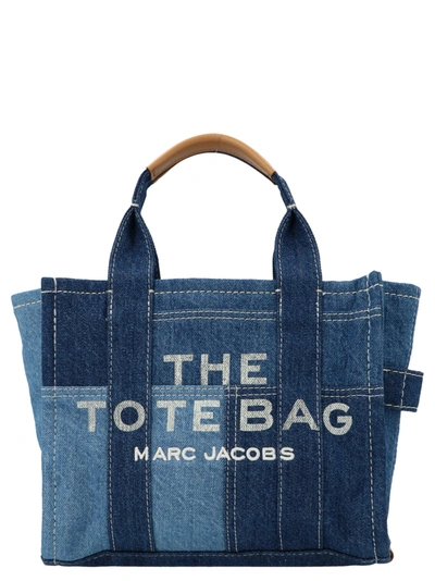 Shop Marc Jacobs The Denim Mini Tote Bag In Blue