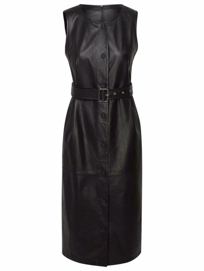 Shop Sportmax Capo Belted Dress In Black