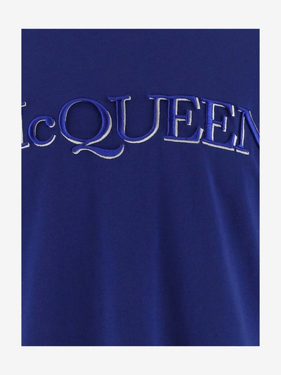 Shop Alexander Mcqueen T-shirts And Polos In Marine Blue/mix