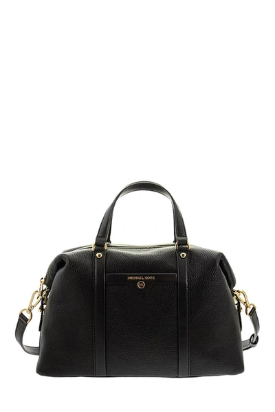 Shop Michael Kors Beck- Medium Leather Handbag In Black