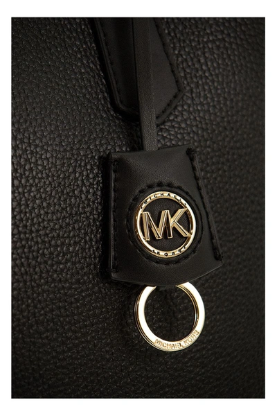 Shop Michael Kors Jane - Leather Tote Bag In Black