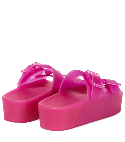 Shop Balenciaga Mallorca Rubber Platform Sandals In 粉红色