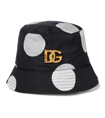 Shop Dolce & Gabbana Polka-dot Bucket Hat In White