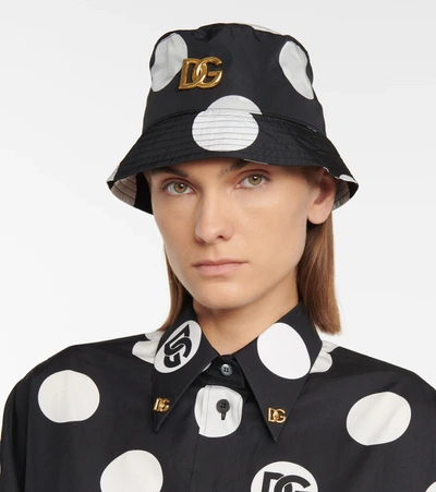 Shop Dolce & Gabbana Polka-dot Bucket Hat In White