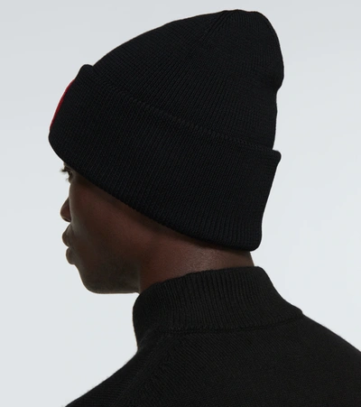 Canada Goose Arctic Disc Ribbed-knit Beanie In Black