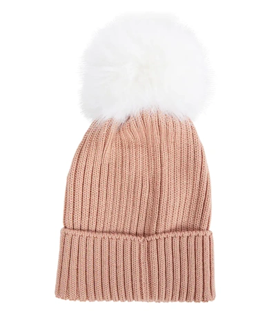 Shop Moncler Wool Beanie In Pink