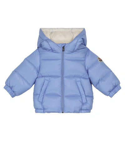 Shop Moncler Baby New Macaire Down Jacket In Blue