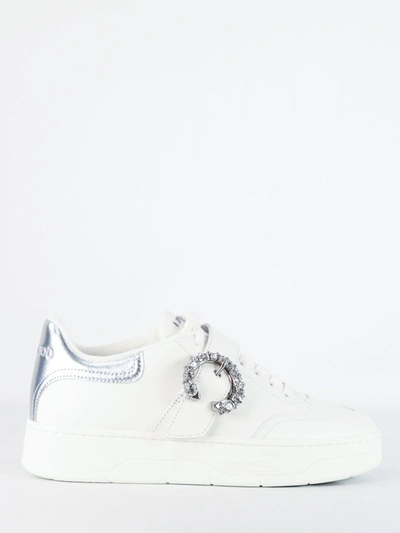 Shop Jimmy Choo Osaka Sneakers In White
