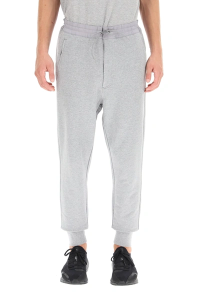 Shop Y-3 Jogging Trousers With Logo In Medium Grey Heather (grey)