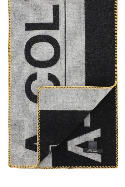Shop A-cold-wall* A Cold Wall Maxi Logo Scarf In Grey