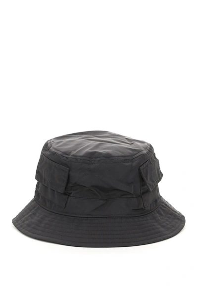 Shop Heron Preston Bucket Hat With Drawstring In Black