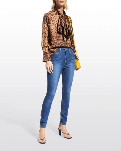 Shop L Agence Monique Ultra High-rise Skinny Jeans In Jet