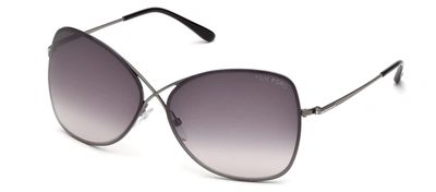 Shop Tom Ford Colette Ft0250 08c Butterfly Sunglasses In Smoke