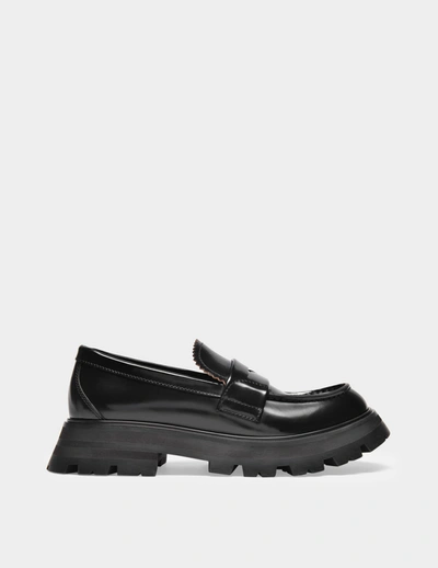 Shop Alexander Mcqueen Upper And Ru Loafers In Black