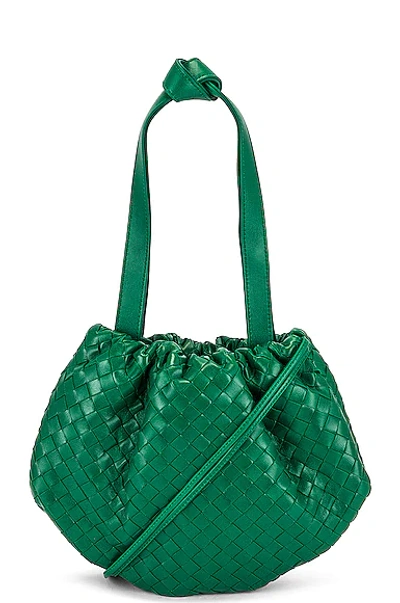 Shop Bottega Veneta The Bulb Bag In Racing Green & Gold