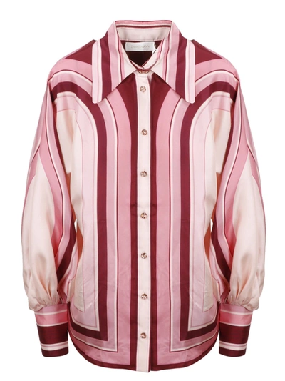 Shop Zimmermann Concert Poet Shirt In Pink