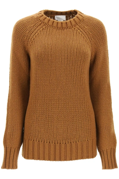 Shop Apc A.p.c. Crewneck Knitted Sweater In Brown