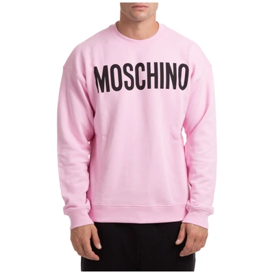 Shop Moschino Logo Print Sweatshirt In Pink