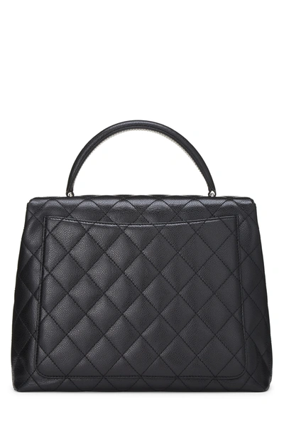 Pre-owned Chanel Black Quilted Caviar Kelly Jumbo