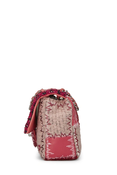 Pre-owned Chanel Pink Patchwork Single Flap Medium