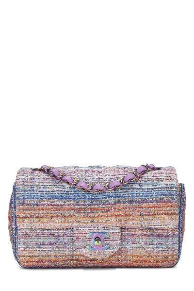 Chanel mini rectangular tweed rainbow