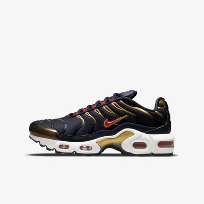 Nike Air Max Plus Og Big Kids' Shoes In Obsidian,metallic Gold,white,comet  Red | ModeSens